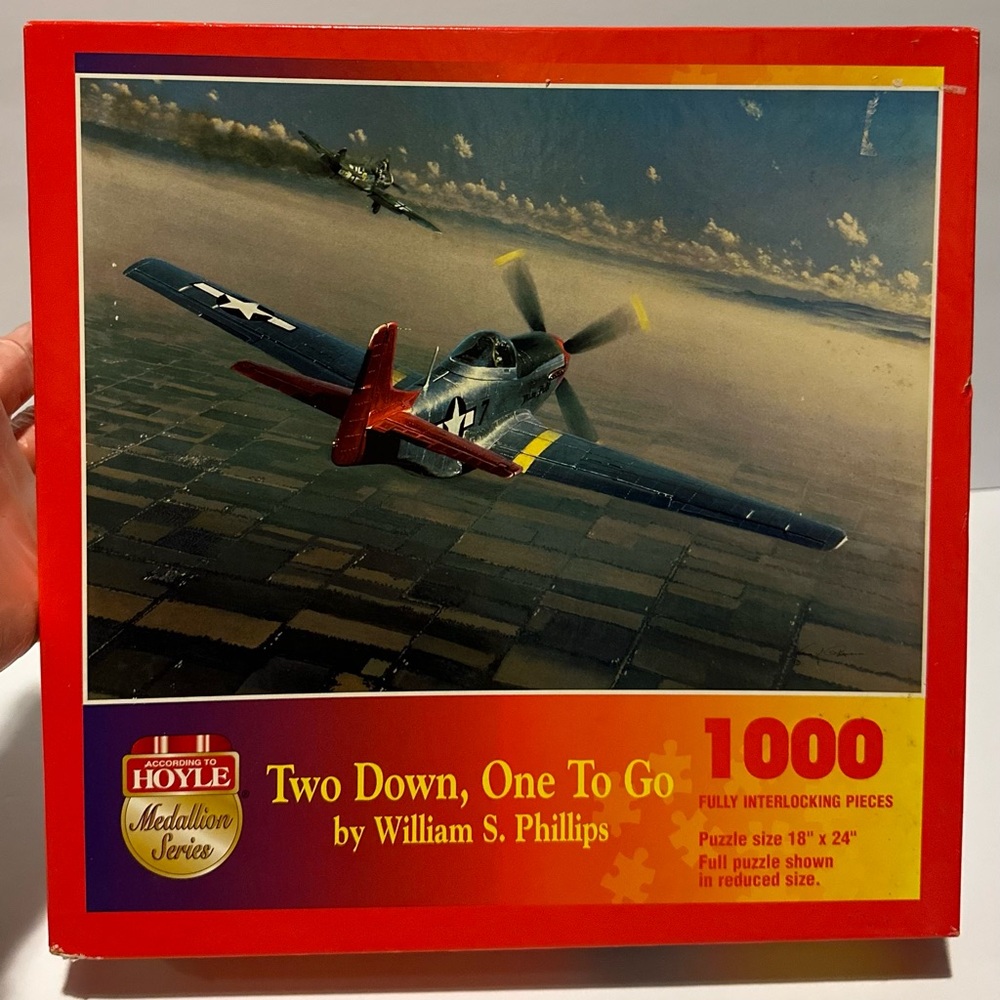 Hoyle Puzzle Two Down,One To Go By William S.Phillips 1000 Piece ,New